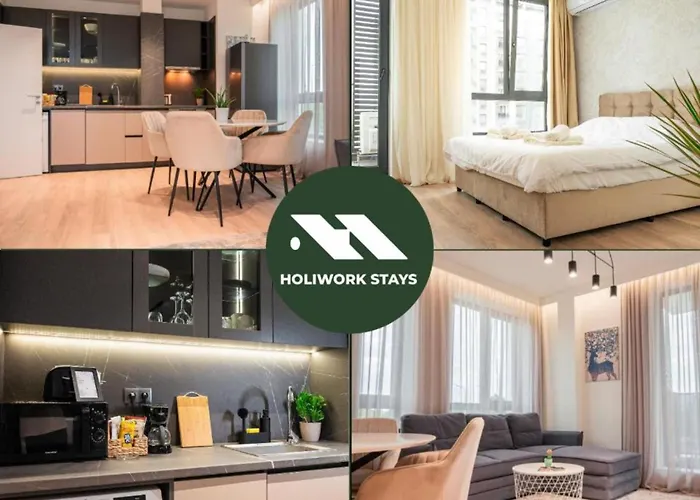 Apartament Urban Exec With Free Gym Pass, Full Office Setup And Designated Parking Space *